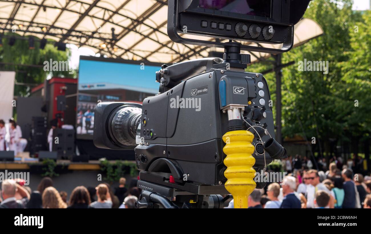 Stockholm, Schweden - 2019.08.24: Ein Foto der Bühne beim Koreanischen Kulturfestival in Stockholm. Stockfoto