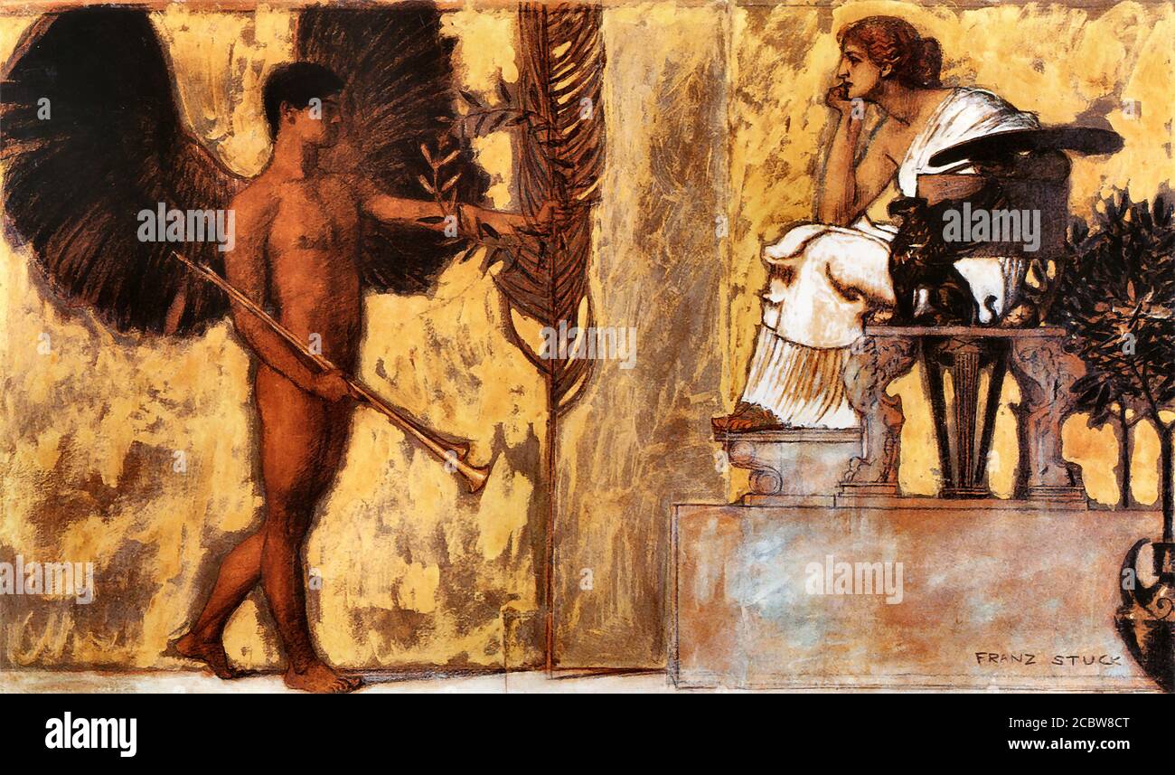 Stuck Franz von - Hommage an die Malerei - Deutsche Schule - 19. Und Anfang des 20. Jahrhunderts Stockfoto