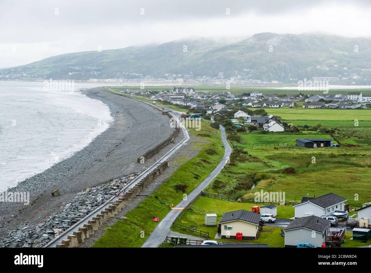 Fairborne in der Nähe von Barmouth, Gwynedd, Wales. Das Dorf wurde für "bemannten Rückzug", dh ist nicht nachhaltig gegen den steigenden Meeresspiegel Stockfoto
