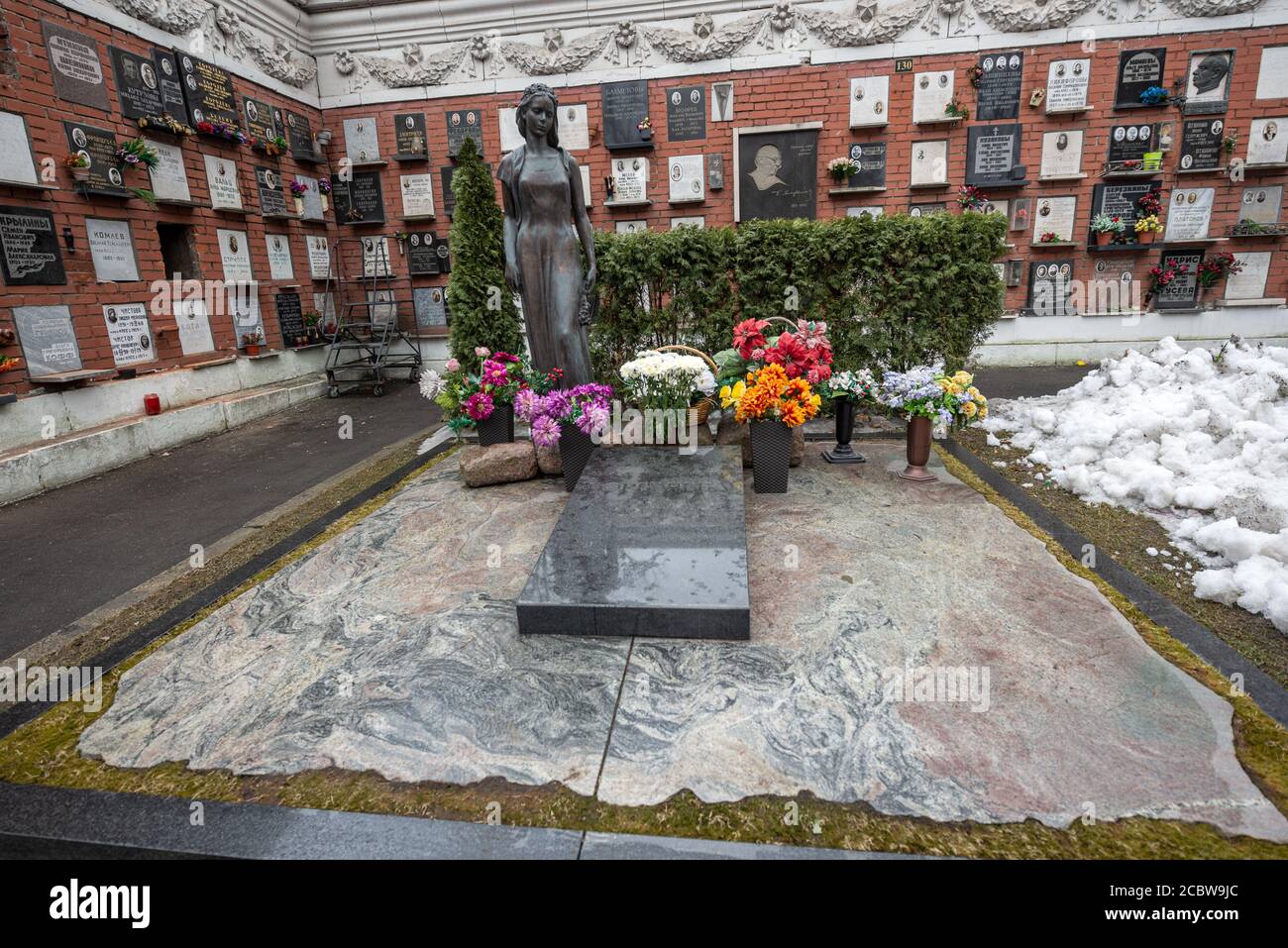 Grab von Raisa Maximovna Gorbatscheva, Nowodewitschy Friedhof, Moskau, Russland Stockfoto