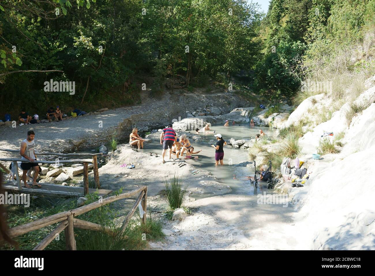 Bagni San Filippo (Castiglione d'Orcia Siena Toskana Italien) Thermische hot springSI