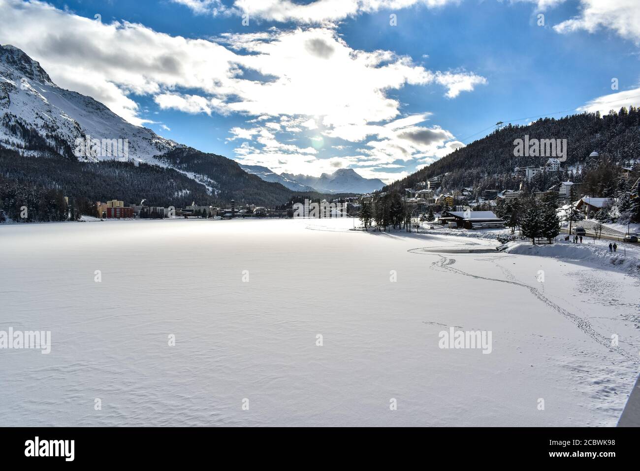 St. Moritzersee Stockfoto