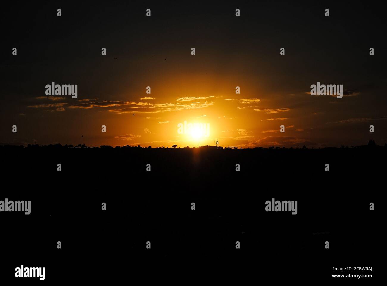 Sonnenuntergang in Kappadokya Stockfoto