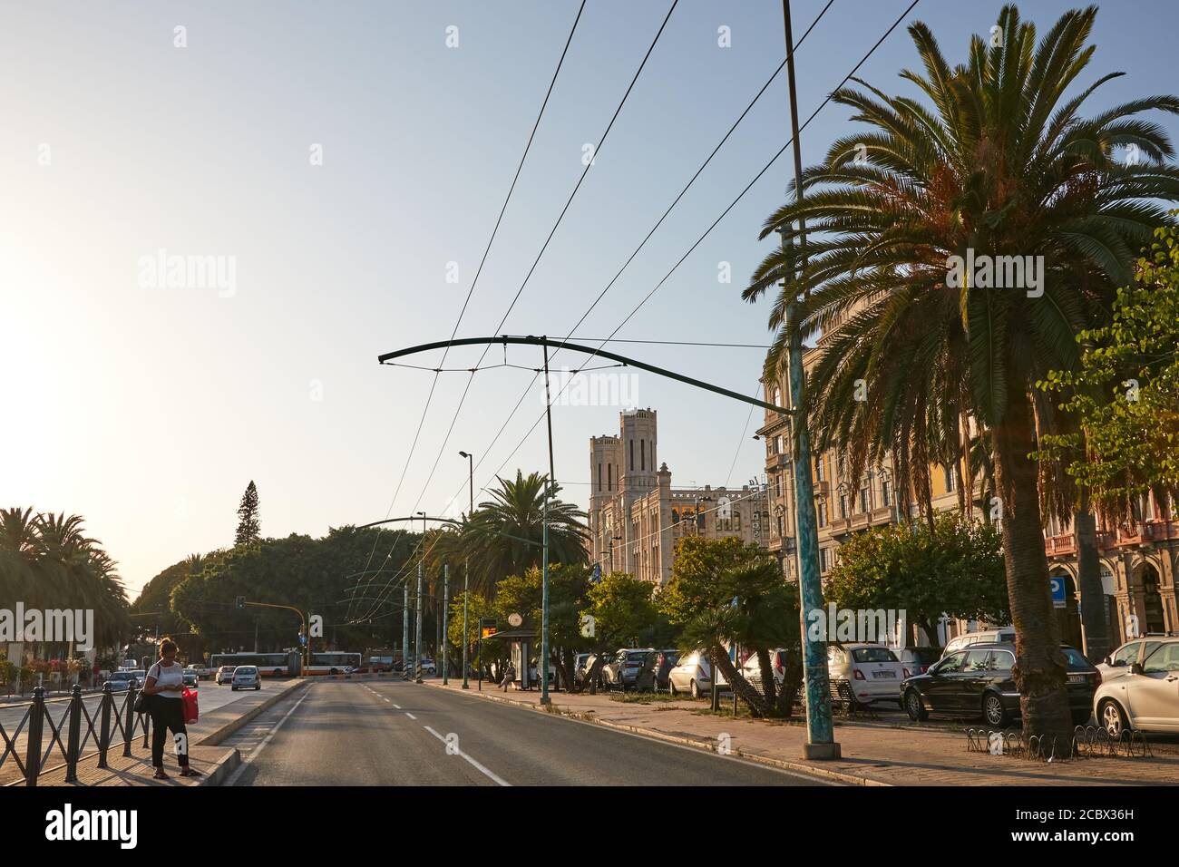 cagliari Streest im Stadtzentrum, Sardinien Stockfoto