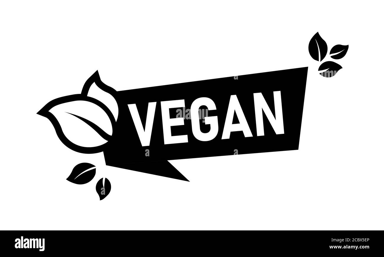 Vegane Bio, Ökologie, Bio Logo und Icon, Label, Tag. Vektor auf isoliertem weißem Hintergrund. EPS 10 Stock Vektor