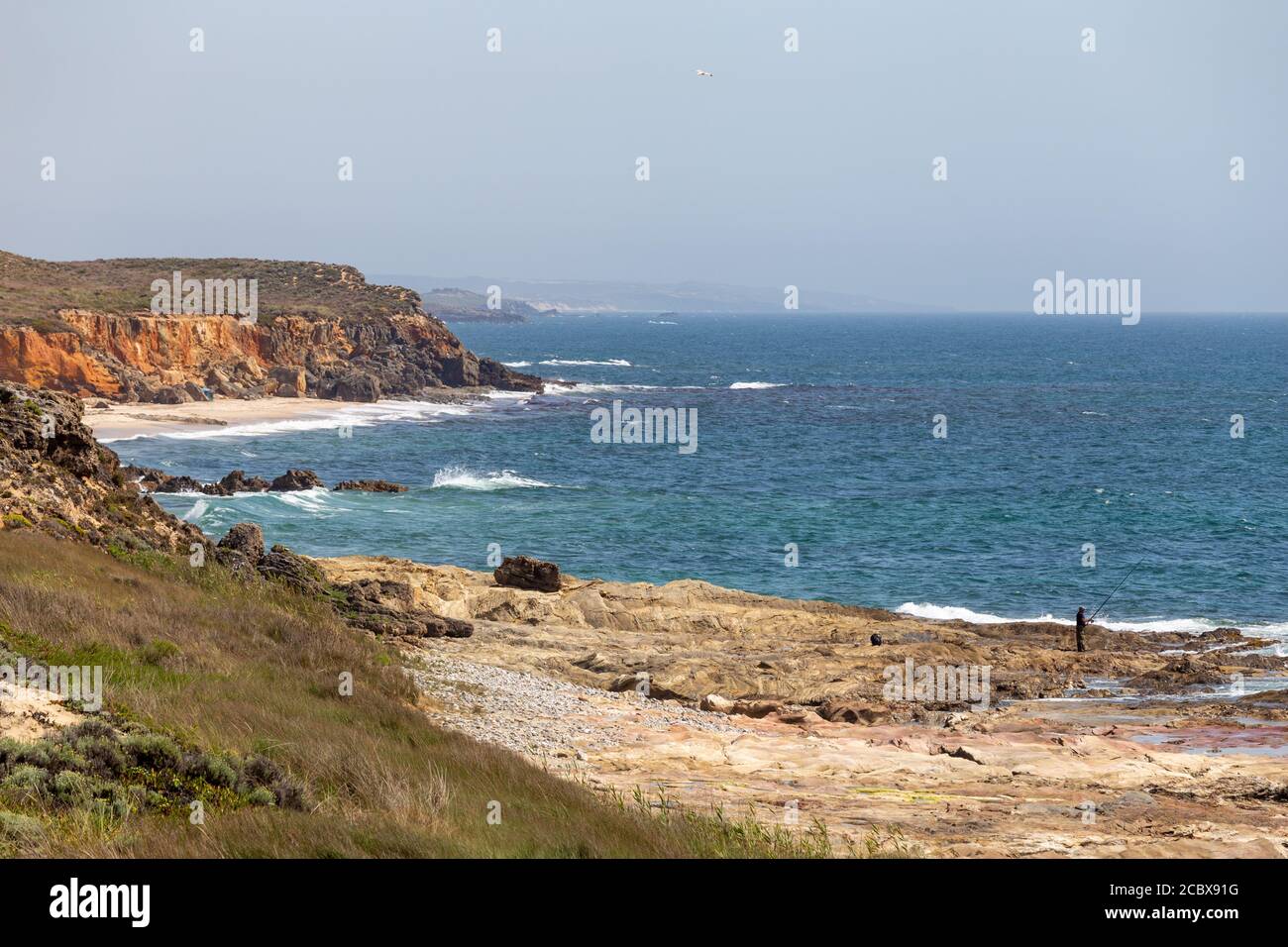 Strand in Sao Torpes, Costa Vicentina Stockfoto