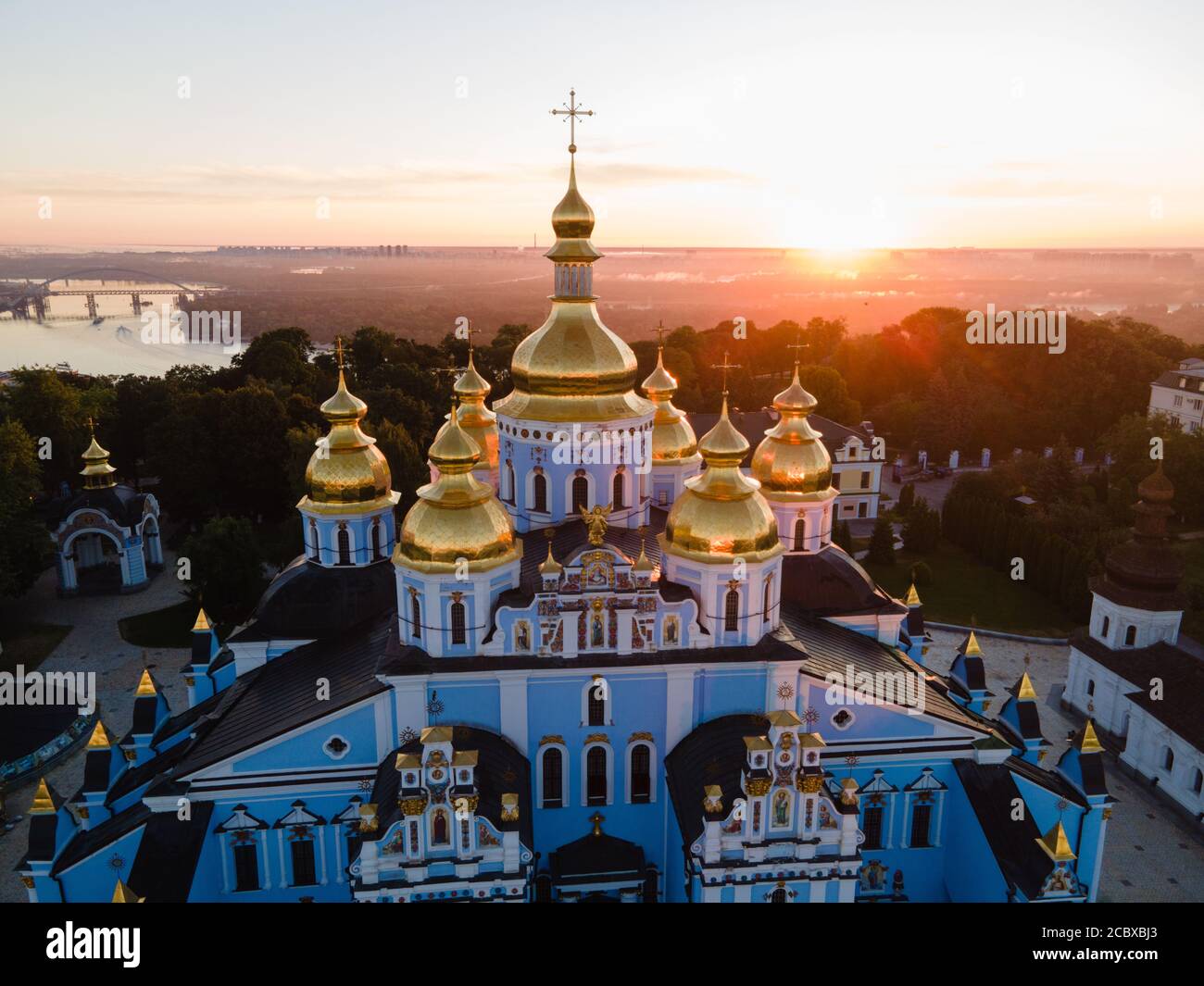 Kiew, Ukraine Luftaufnahme : St. Michael's Golden-Domed Monastery Stockfoto