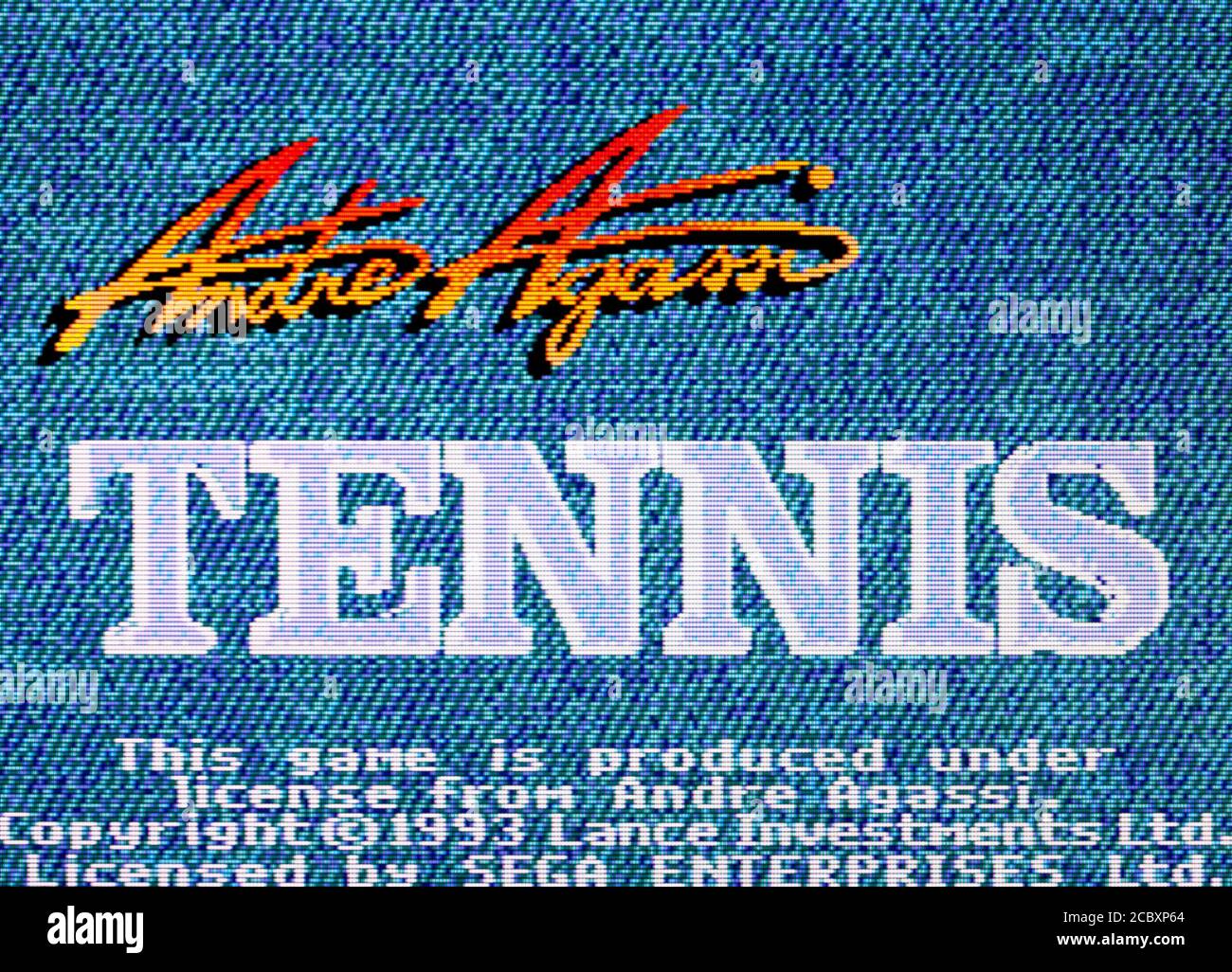 Andre Agassi Tennis - Sega Master System - SMS - Nur für redaktionelle Zwecke Stockfoto