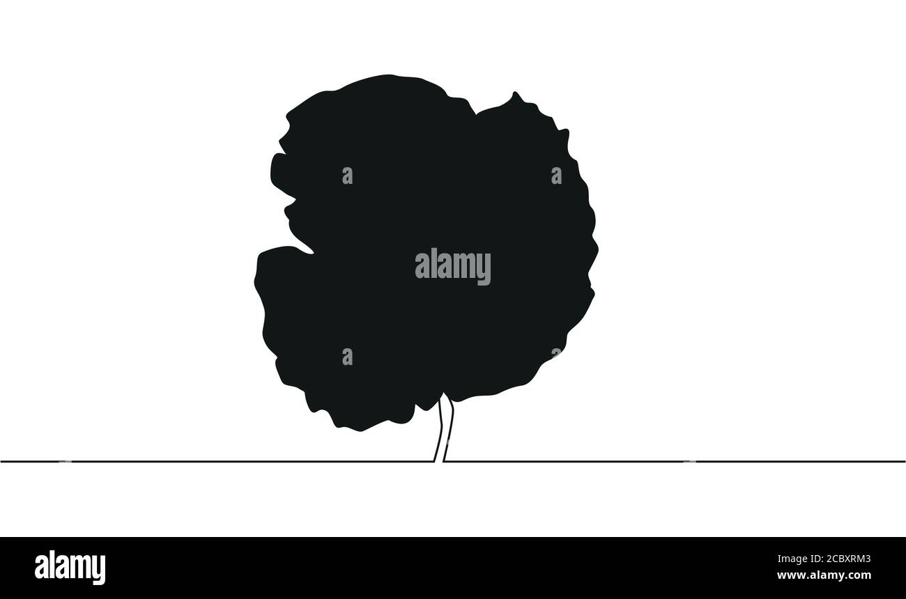 Poppy Blume Linie Kunst. Minimalistische Kontur Zeichnung. Bildmaterial mit einer Zeile Stock Vektor