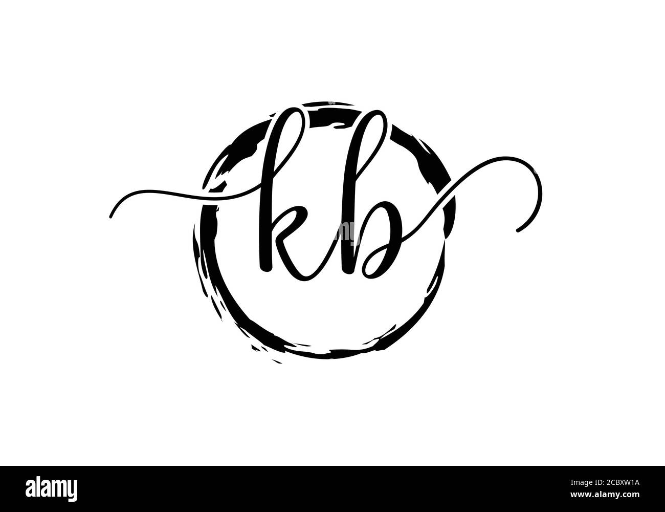 Initial Monogram Letter K B Logo Design Vektor-Vorlage. K B Logo-Design mit Buchstabe Stock Vektor