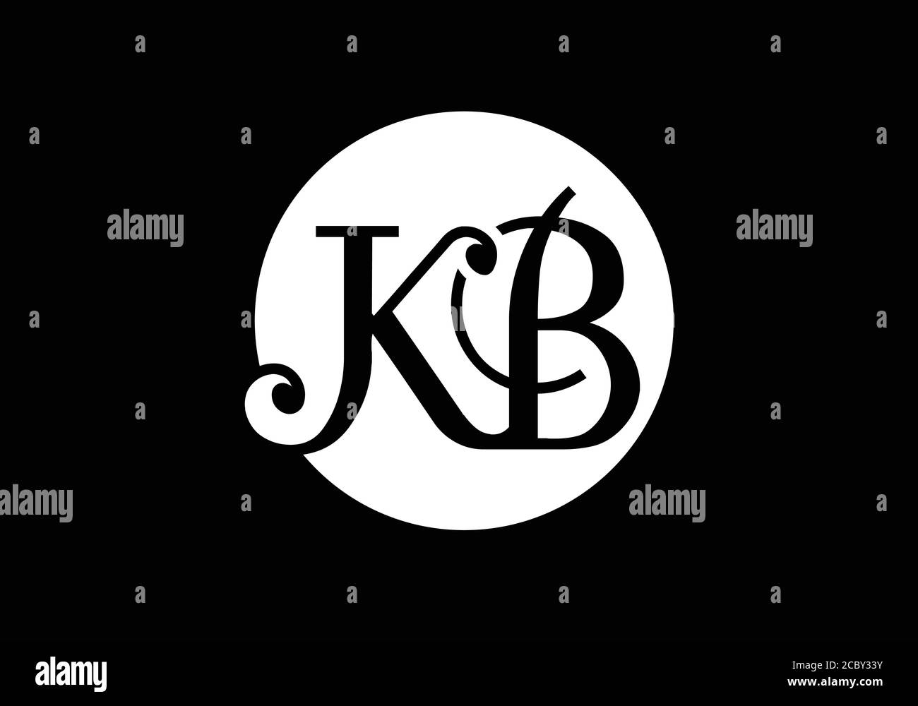 Initial Monogram Letter K B Logo Design Vektor-Vorlage. K B Logo-Design mit Buchstabe Stock Vektor