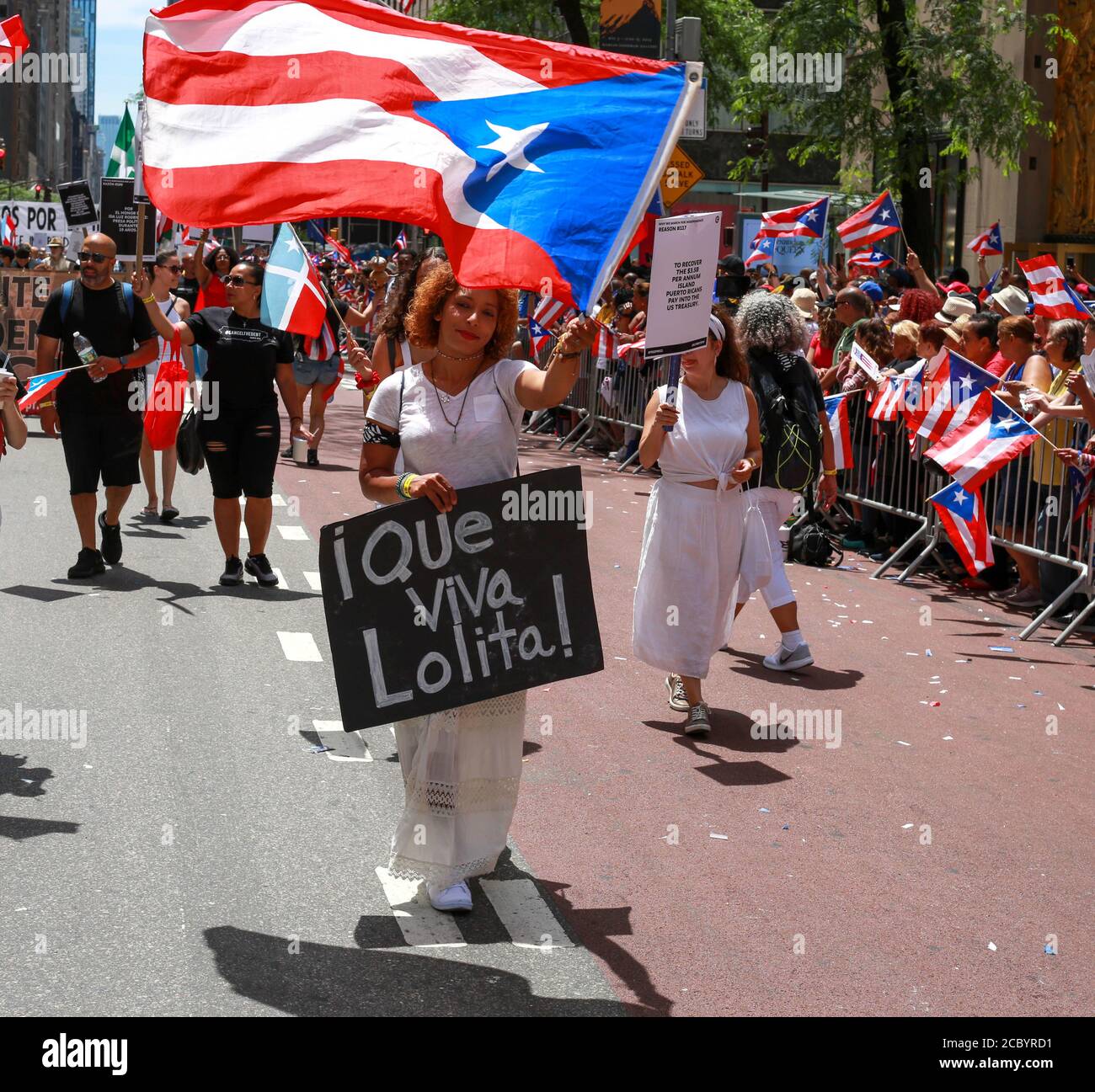 New York Städte jährliche Puerto Rican Day Parade auf 5th ave. Manhattan. Stockfoto