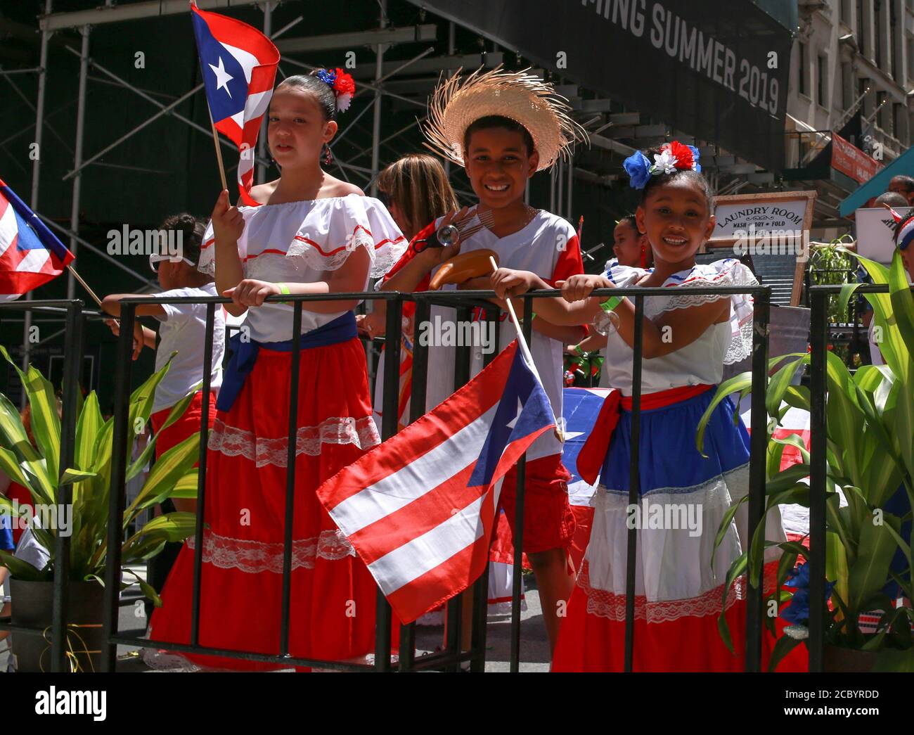 New York Städte jährliche Puerto Rican Day Parade auf 5th ave. Manhattan. Stockfoto