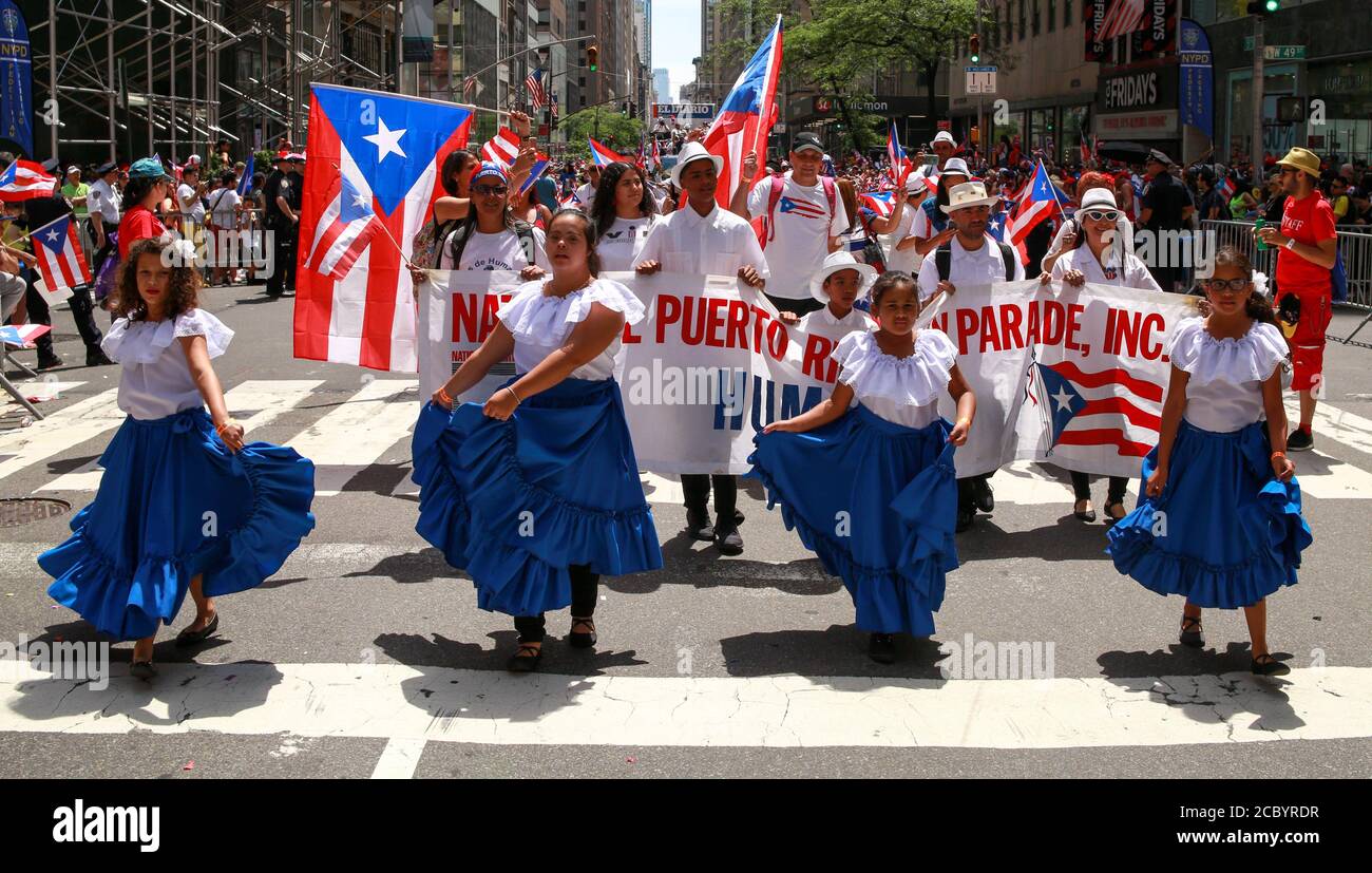 New York Städte jährliche Puerto Rican Day Parade auf 5th ave. Manhattan. Stockfoto