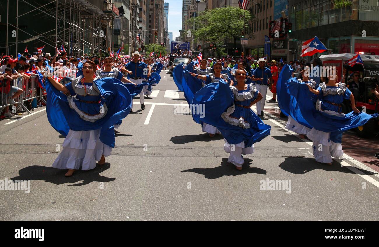 New York Städte jährliche Puerto Rican Day Parade auf 5th ave. Manhattan. Stockfoto