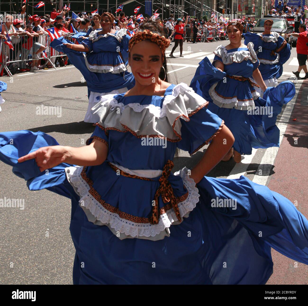 New York Städte jährliche Puerto Rican Day Parade auf 5th ave. Manhattan. Stockfoto