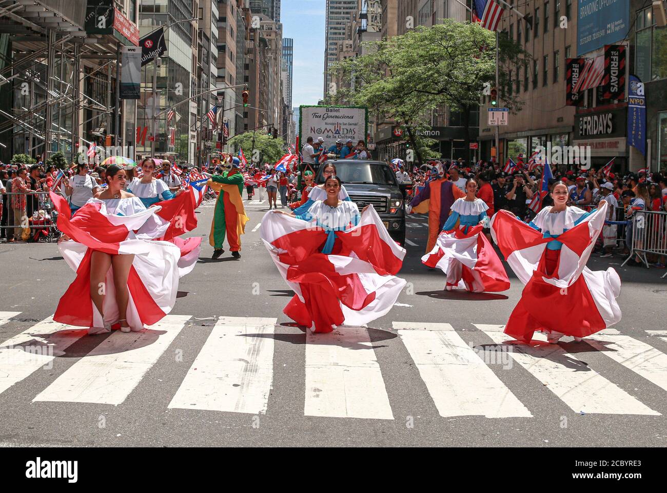 New York Städte jährliche Puerto Rican Day Parade auf 5th ave. Manhattan. Stockfoto