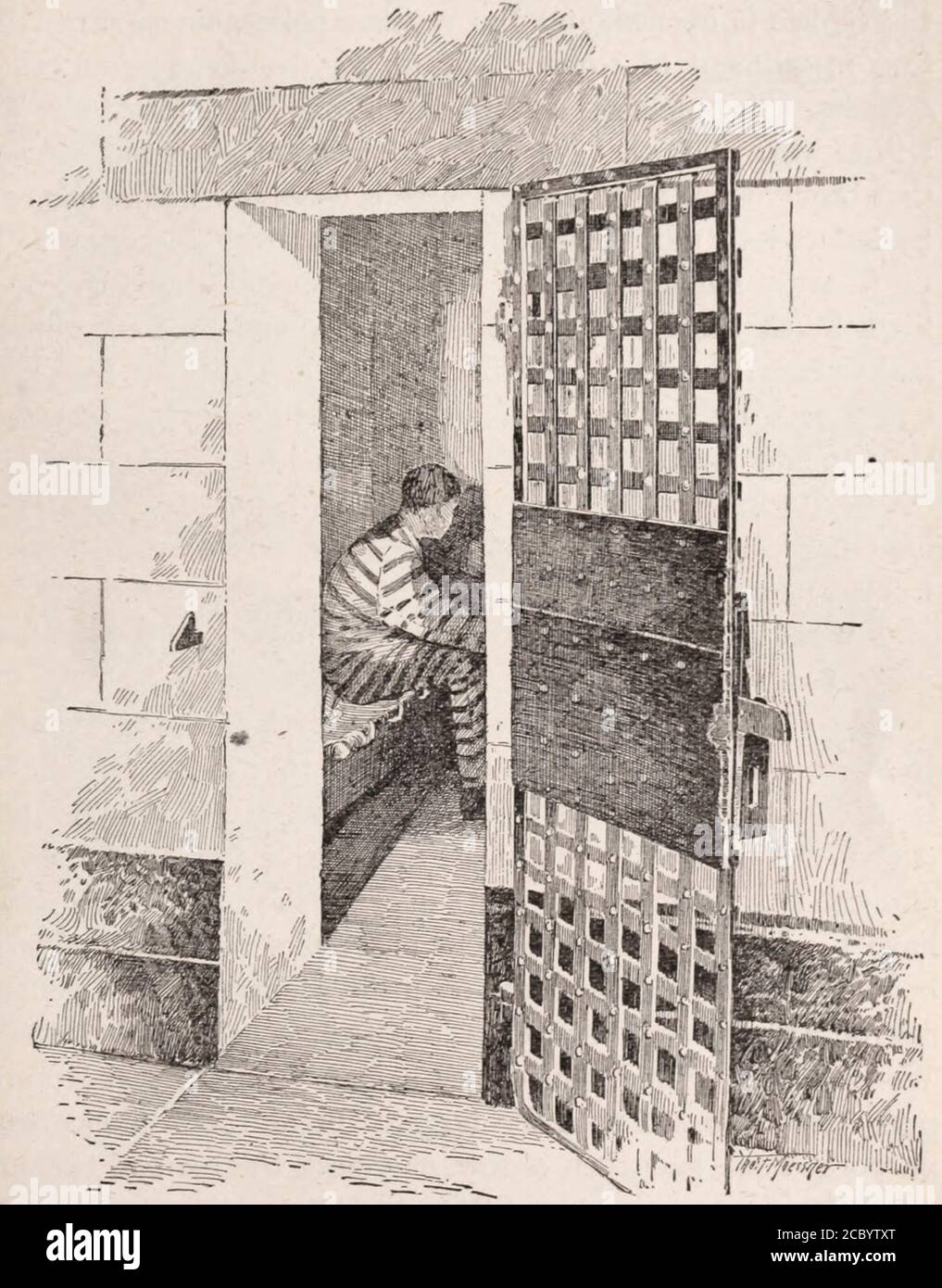 In der Zelle, Blackwell's Island Penitentiary, New York City, um 1892 Stockfoto