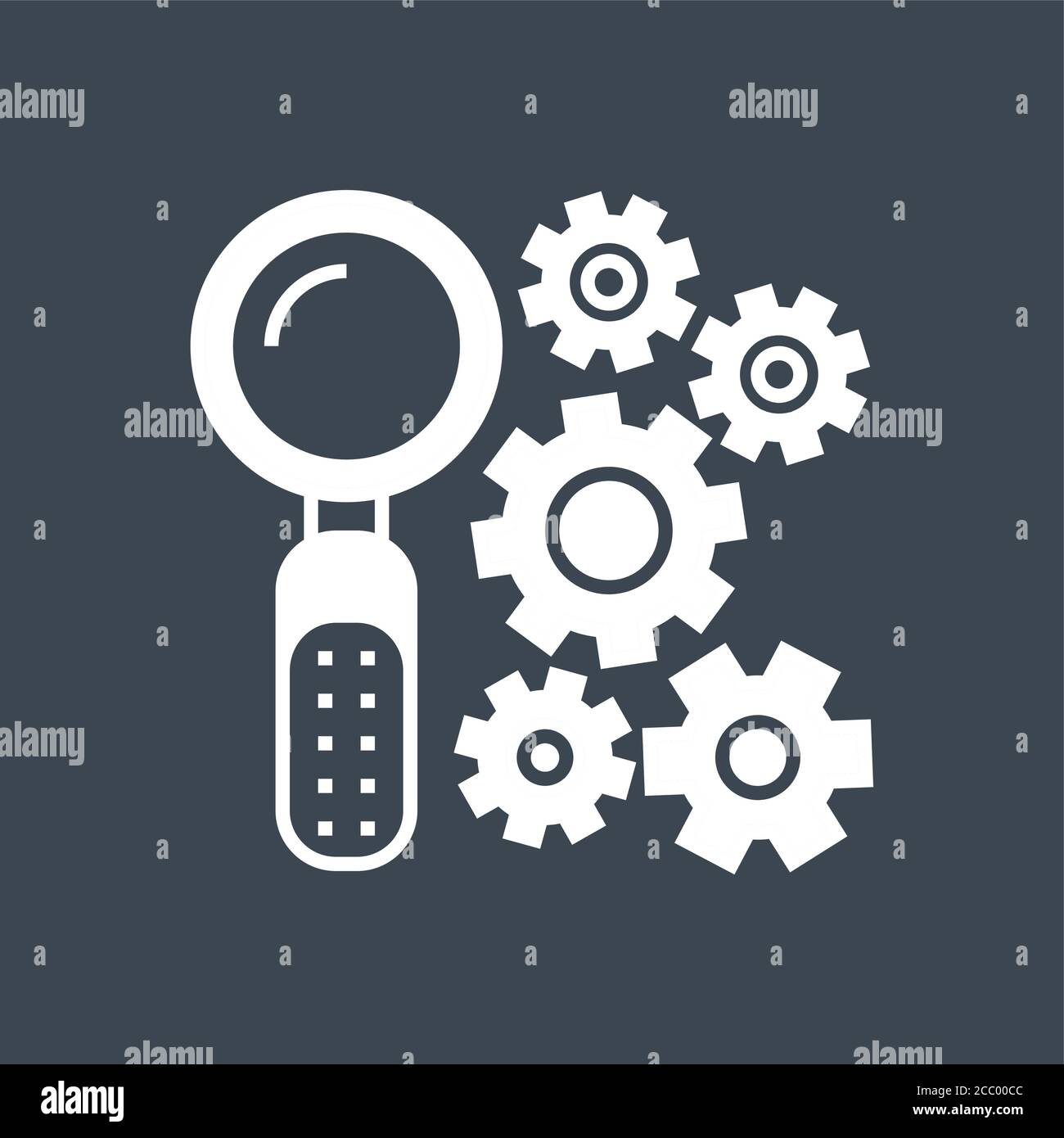 Symbol Für Aktive Suche Verwandte Vektorglyphs. Stock Vektor