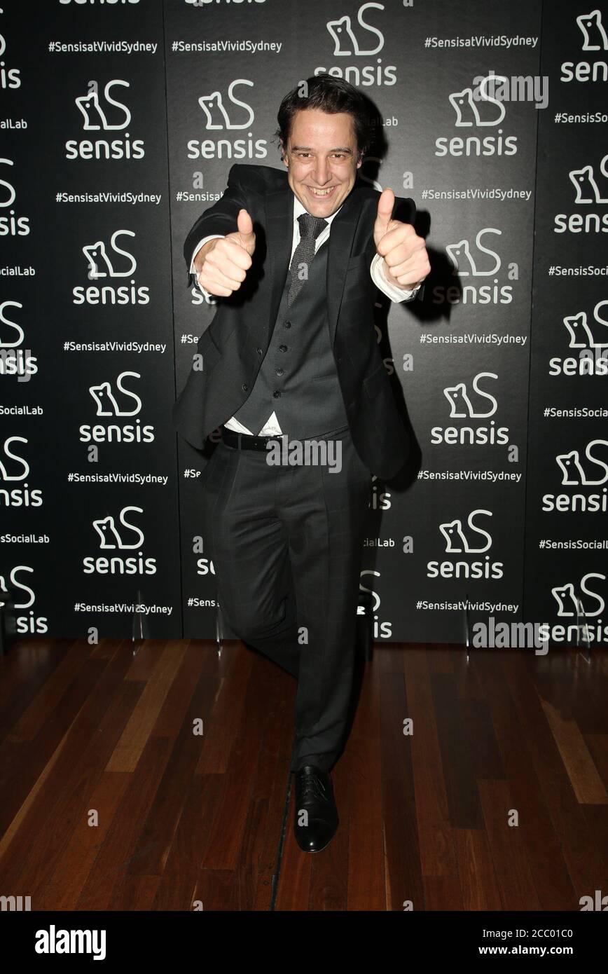 Samuel Johnson (Gold Logie Gewinner 2017) beim Sensis x Vivid Sydney CEO Club Event im Museum of Contemporary Art Australia (MCA). Stockfoto