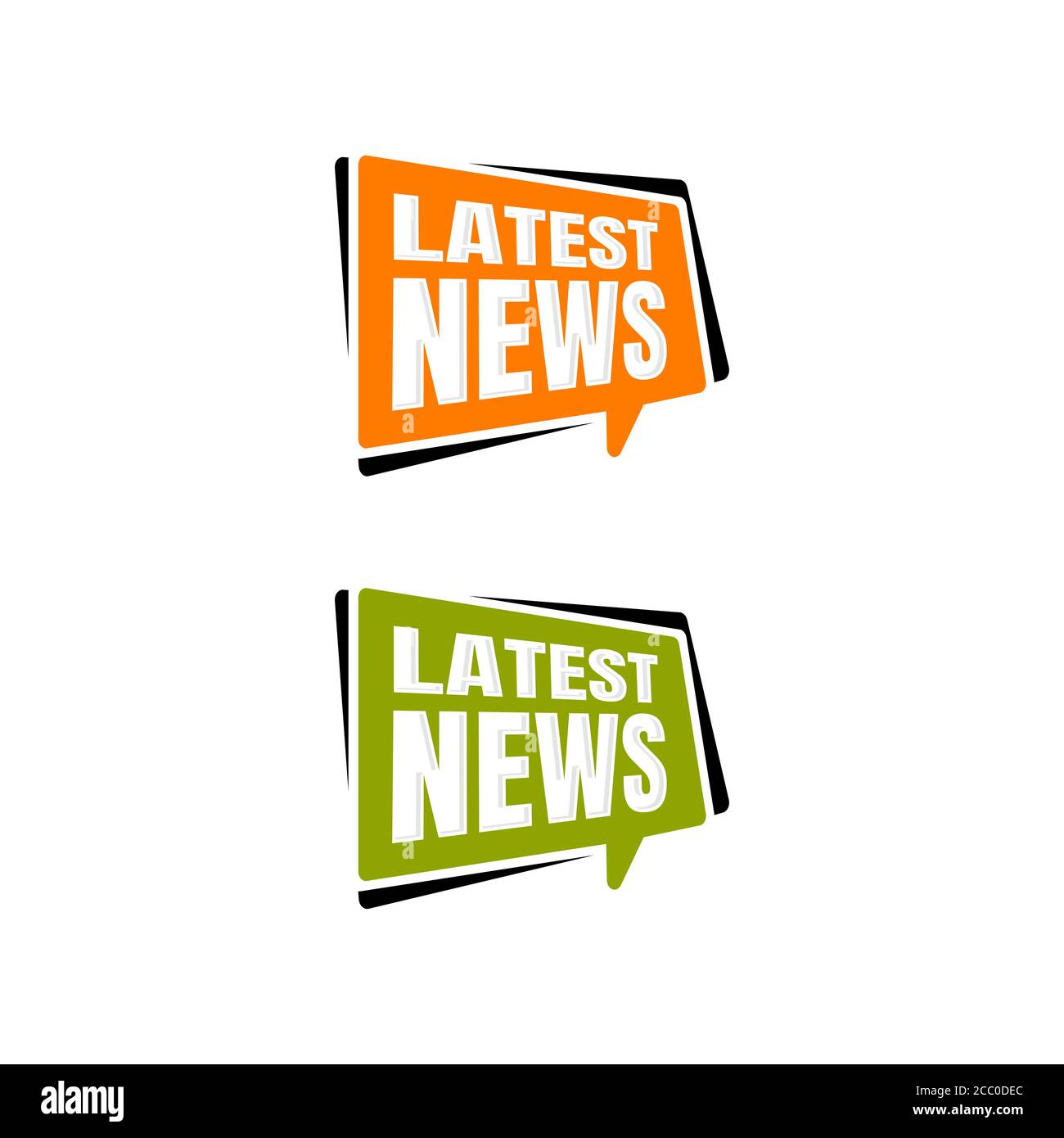 Neueste Nachrichten Symbol moderne quadratische abgerundete Form Logo Design Vektor Mit Textvorlage Stock Vektor