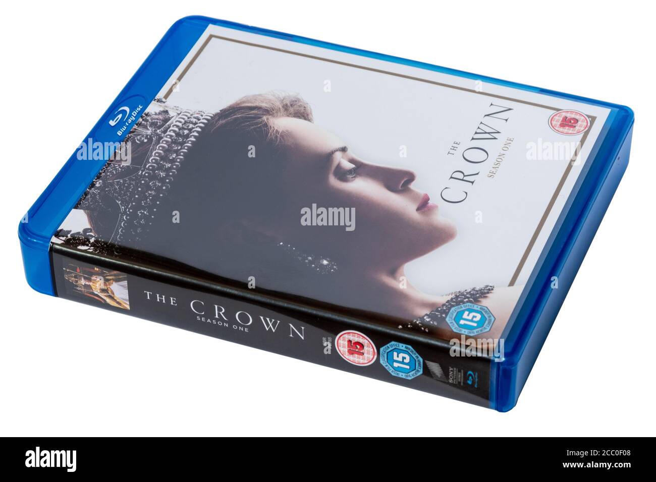 Die Crown Netflix TV-Serie - Blue-ray Disc der Saison 1 Box-Set Stockfoto