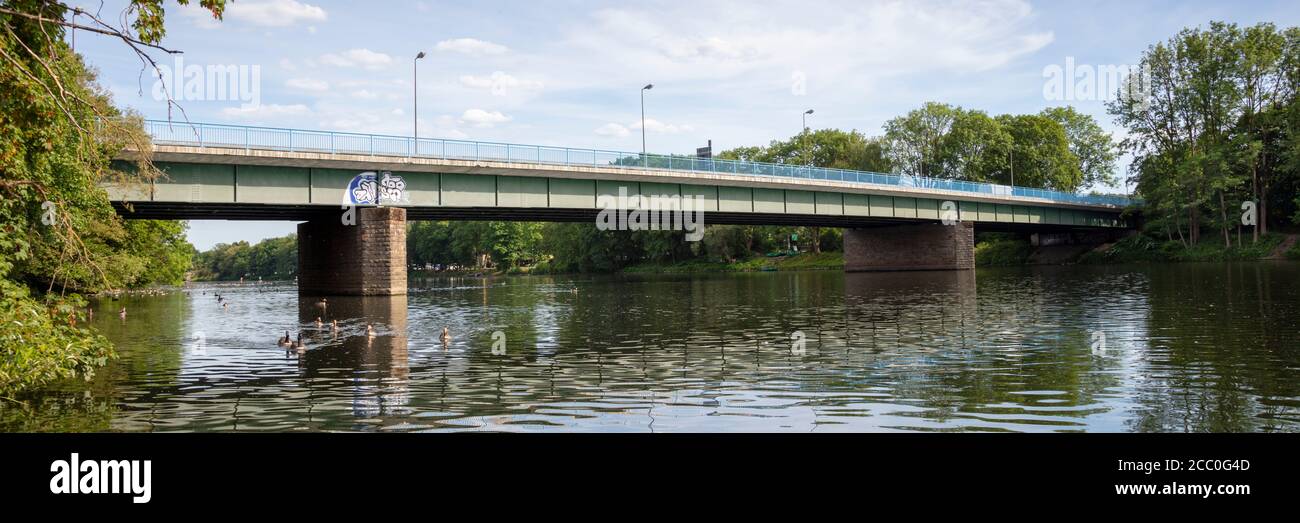 Brücke über das Ruhrgebiet, Bundesstraße B 54, Herdecke, Ruhrgebiet, Nordrhein-Westfalen, Deutschland, Europa Stockfoto