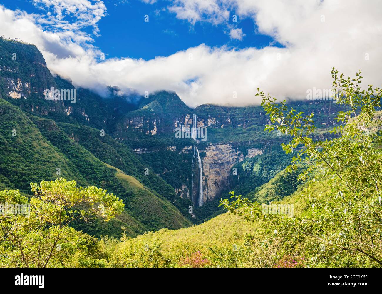 Der berühmte Gocta Wasserfall - Chachapoyas in Peru Stockfoto