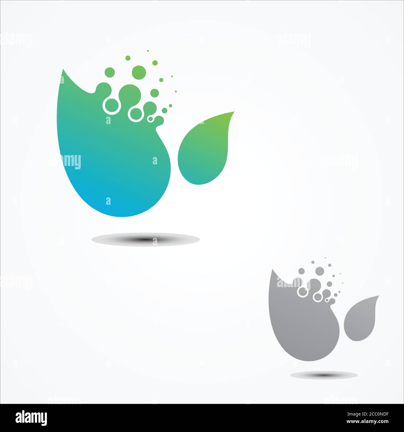 Einfaches Vektor Blatt Tech Pixel Design in flachem Stil. Pixel Technologie Blatt Zeichen Symbol. Vektorgrafik EPS.8 EPS.10 Stock Vektor