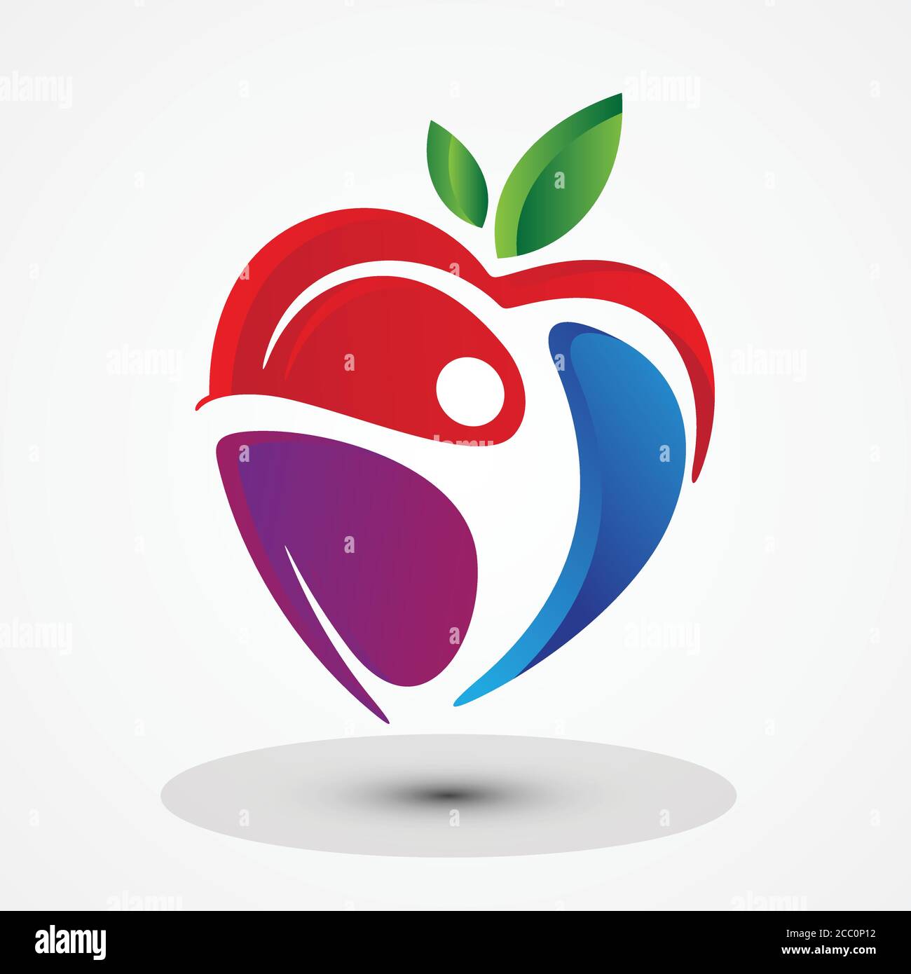 Abstrakte bunte Menschen in der Liebe Form Symbol Symbol. Abstraktes People Icon Design für Element Design Symbol. Vektorgrafik EPS.8 EPS.10 Stock Vektor