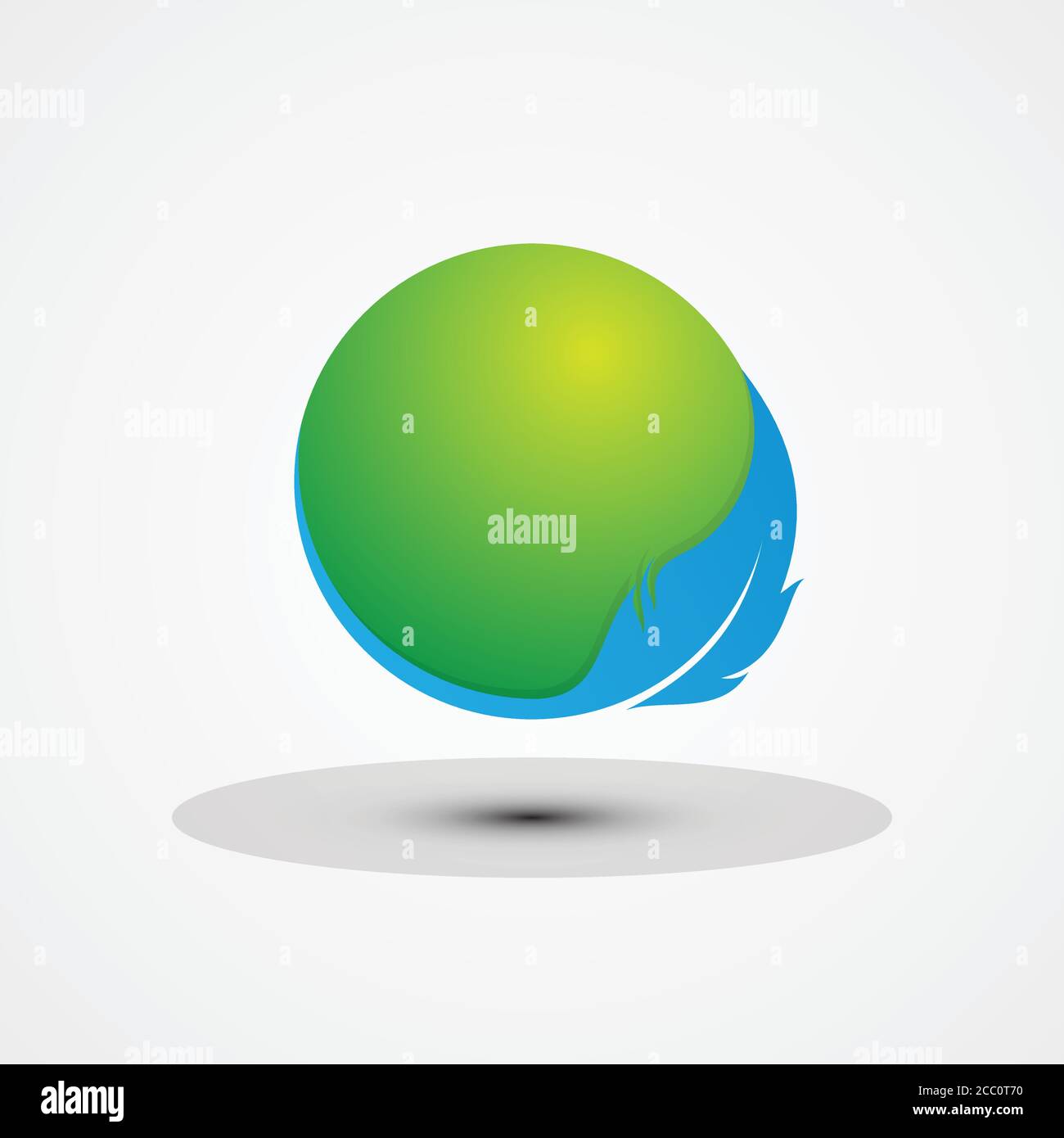 Runde Form mit Feder Symbol für Element Design Symbol isoliert weißen Hintergrund. Einfaches Design Symbol Feder für Ihr Business-Symbol. Stock Vektor