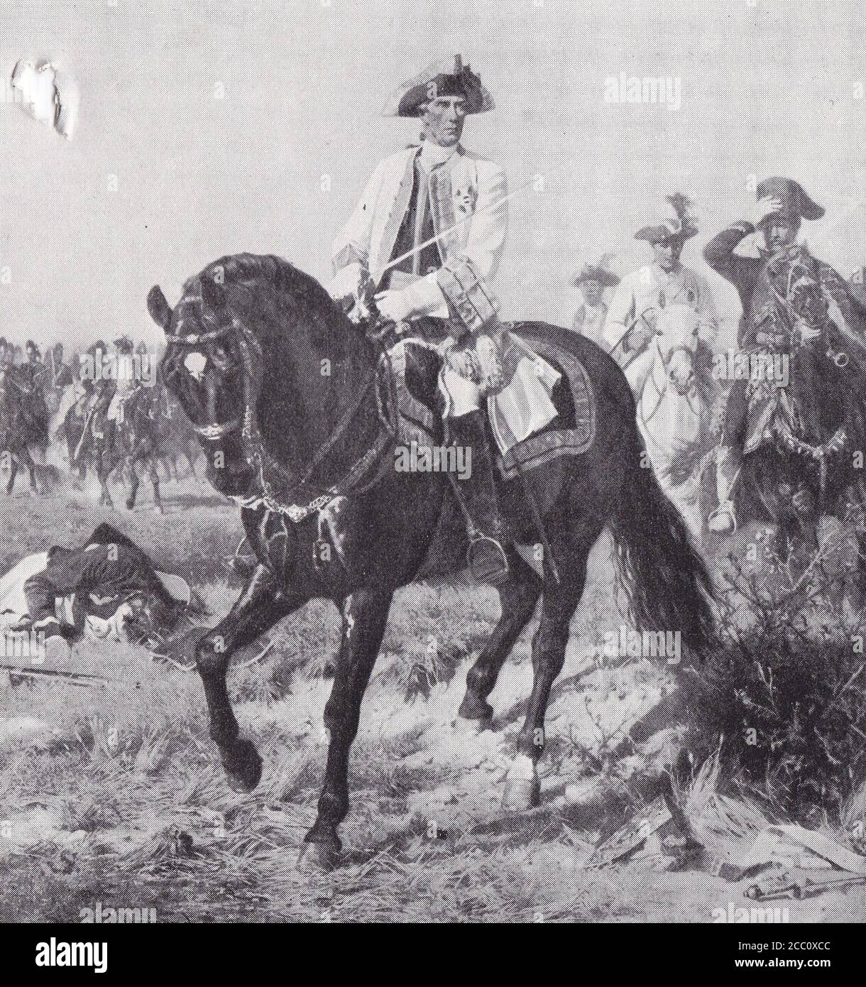 General Loudon auf dem Schlachtfeld von Kunersdorf 1759 Stockfoto