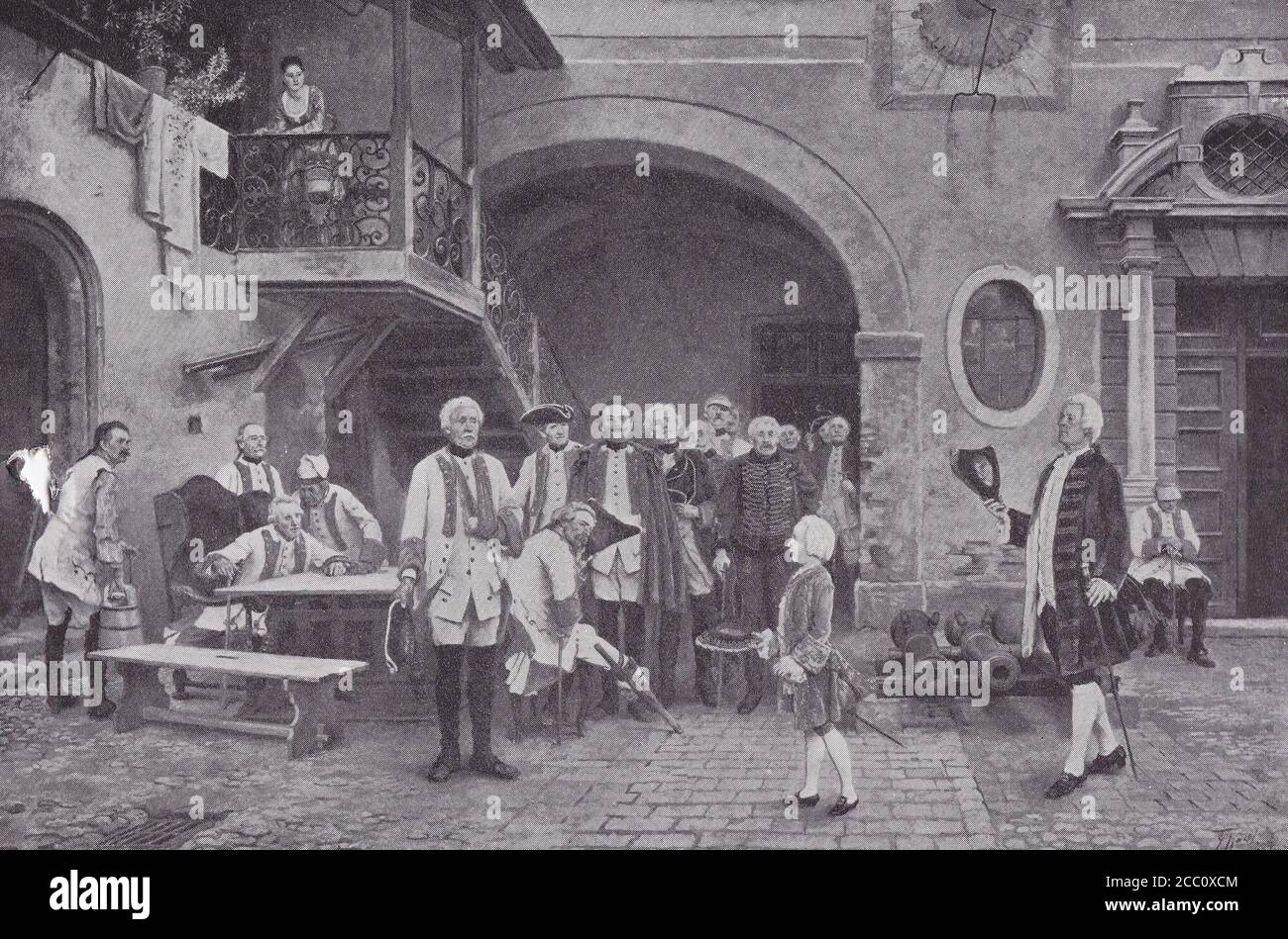 Joseph II Besuch einer Krankenstation Stockfoto