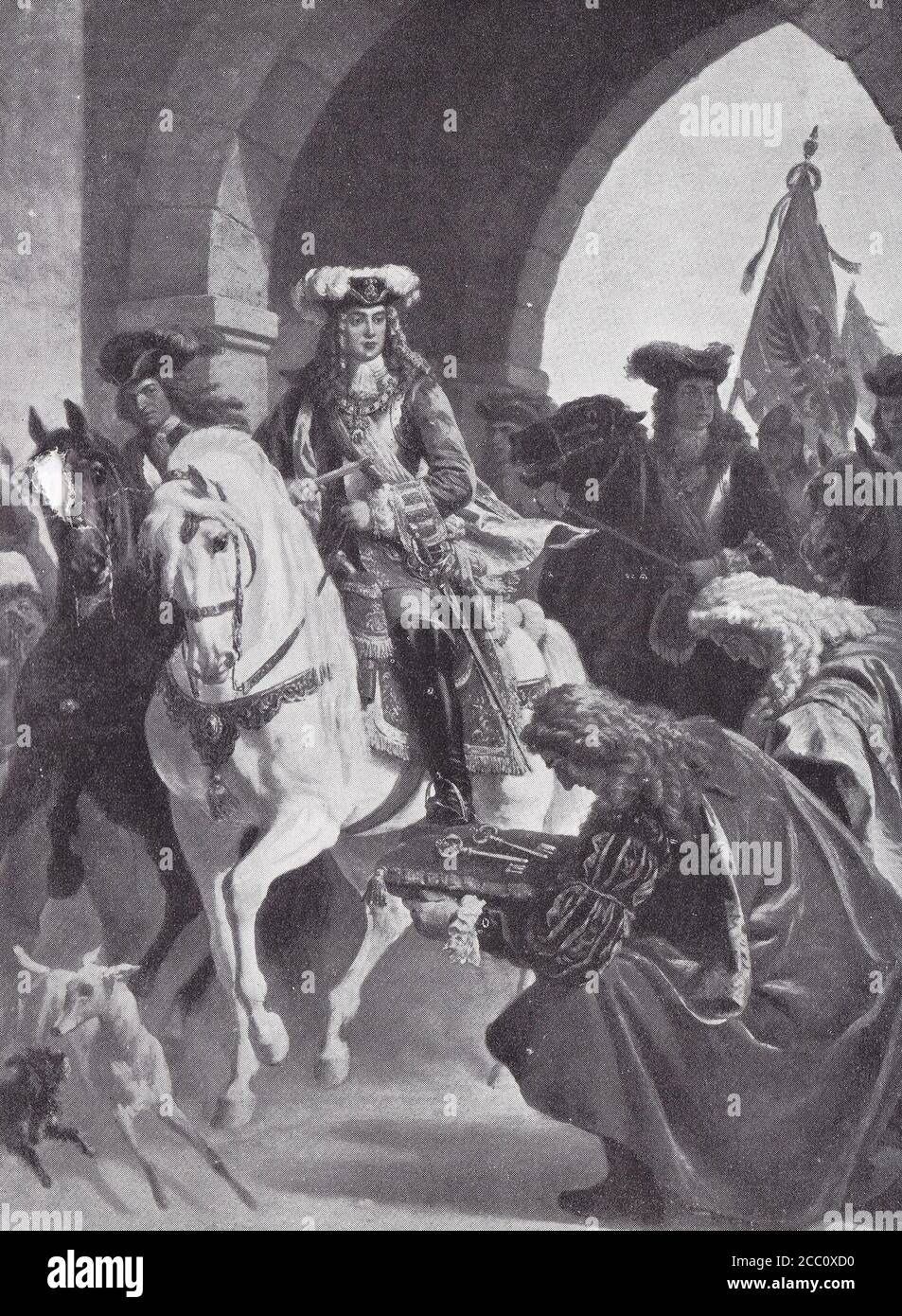 Eintritt von Prinz Eugen in Belgrad 1717 Stockfoto
