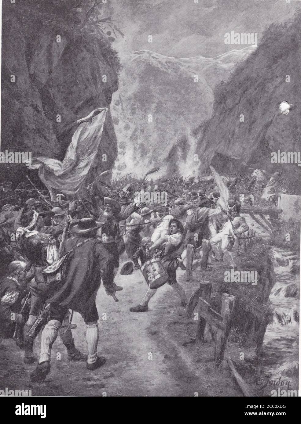 Der Aufstand der Tiroler 1809 Stockfoto
