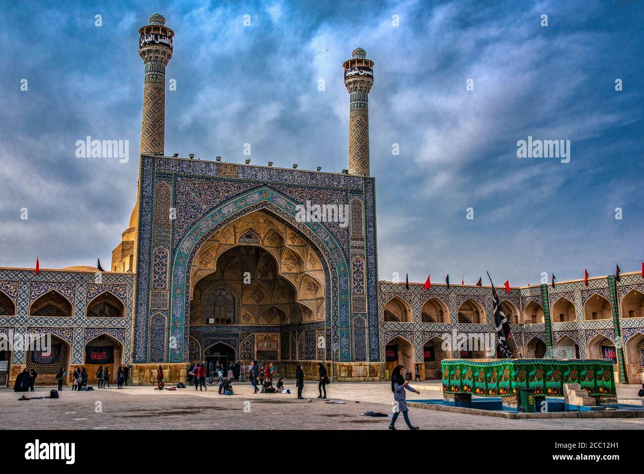 Süd-iwan, Jameh-Moschee, freitagsmoschee, Isfahan, Iran Stockfoto