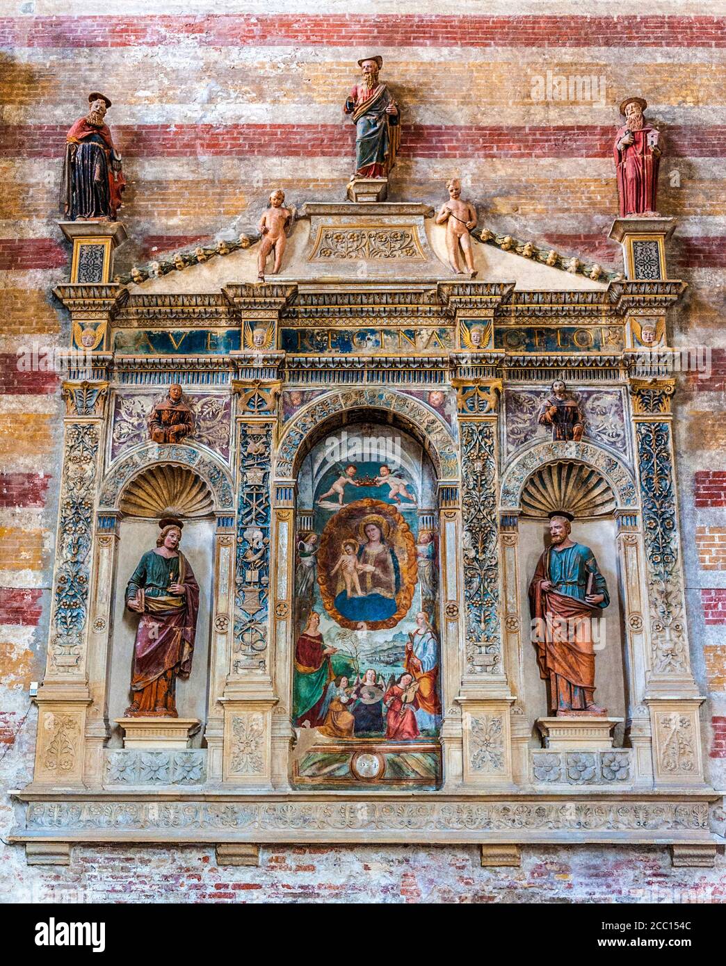 Italien, Padua, Steinaltar der EremitaniKirche (13.14