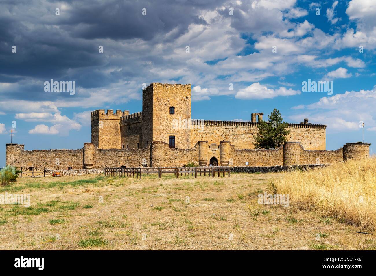 Schloss, Pedraza, Kastilien und Leon, Spanien Stockfoto