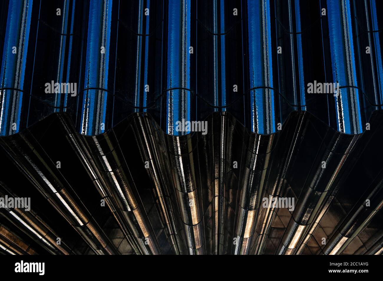 Abstract - Shiney Metallic Building Cladding Stockfoto