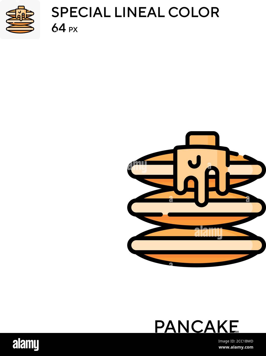 Pancake Special Lineal Farbe Vektor-Symbol. Pancake-Symbole für Ihr Geschäftsprojekt Stock Vektor