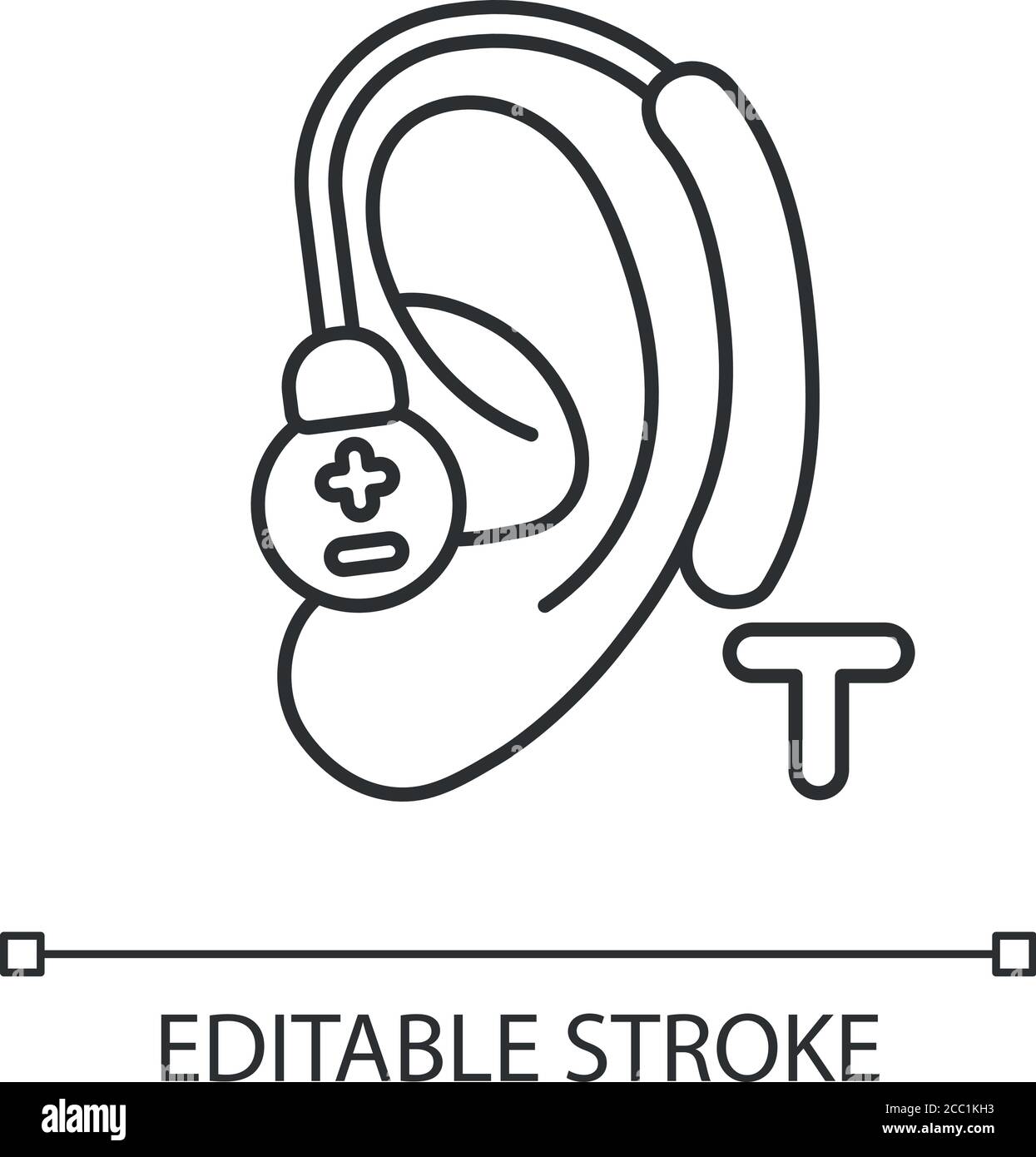 Lineares Hörschleifen-Symbol Stock Vektor