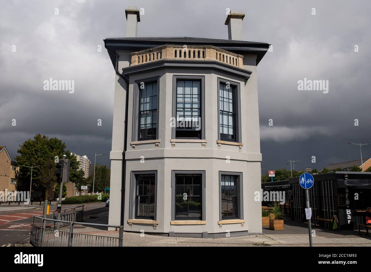 Das neu renovierte Bürogebäude Platform wird vom Immobilienentwickler Loft Co, August 2020, verwaltet. Stockfoto