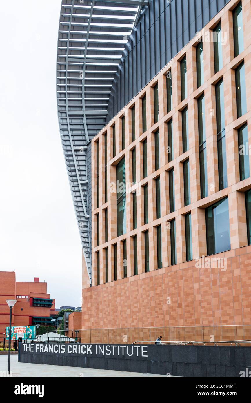 Das Francis Crick Institute, ein biomedizinisches Forschungszentrum in London, wurde 2010 gegründet und 2016 in Midland Road, London, Großbritannien, eröffnet Stockfoto