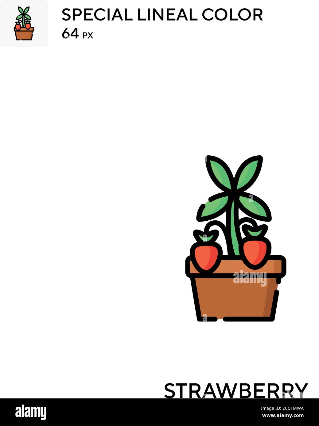 Strawberry Special Lineal Farbe Vektor-Symbol. Erdbeer-Symbole für Ihr Geschäftsprojekt Stock Vektor