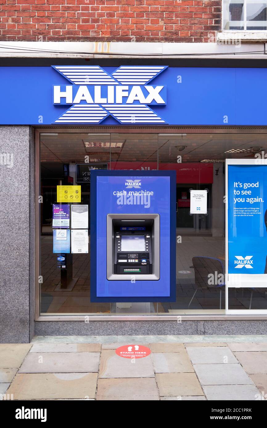 Halifax Gebäude Gesellschaft ATM Geldautomat Stockfoto