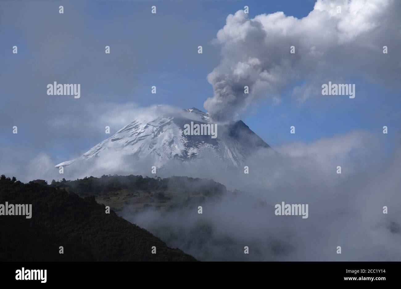Ecuador, Tungurahua, Vulkanausbruch Stockfoto