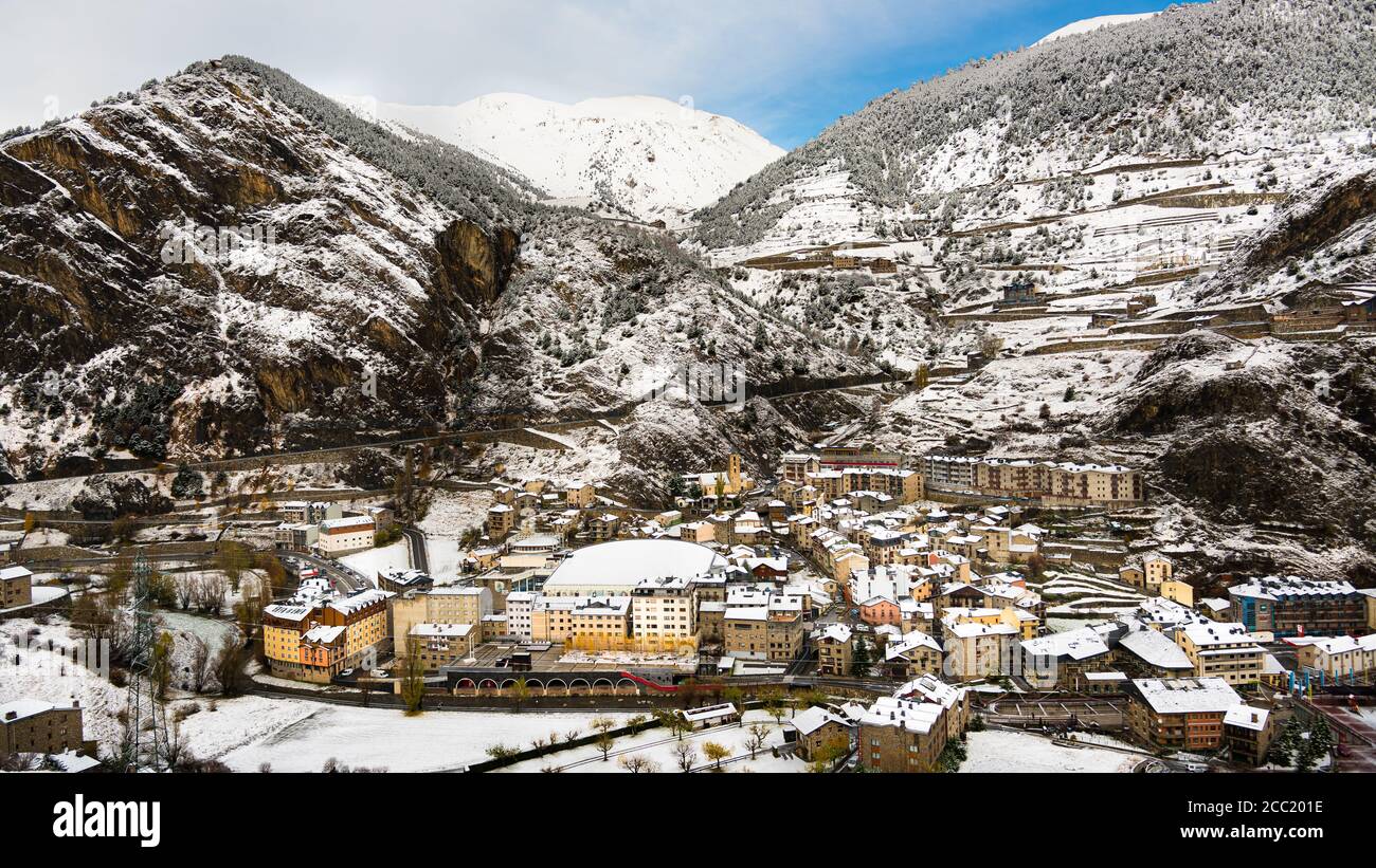 Paisaje nevado Stockfoto