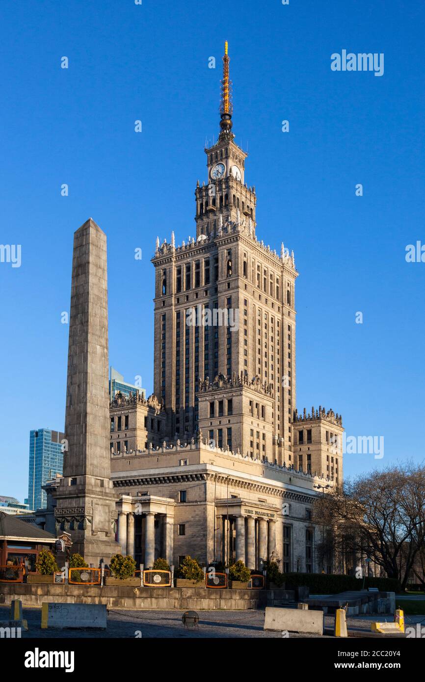 Polen, Warschau, Palast der Kultur und Wissenschaft Stockfoto