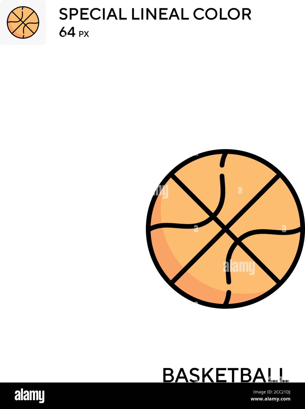 Basketball Special Lineal Farbe Vektor-Symbol. Basketball-Symbole für Ihr Business-Projekt Stock Vektor