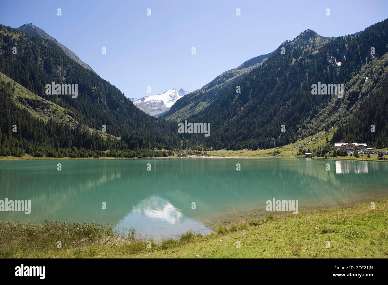 Österreich, Wildgerlostal Tal, Bergsee Stockfoto